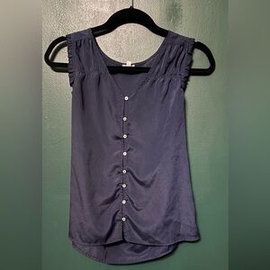 Elegant Navy Blue Women's Top
